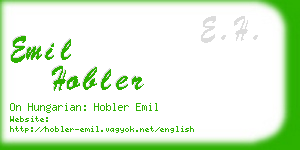 emil hobler business card